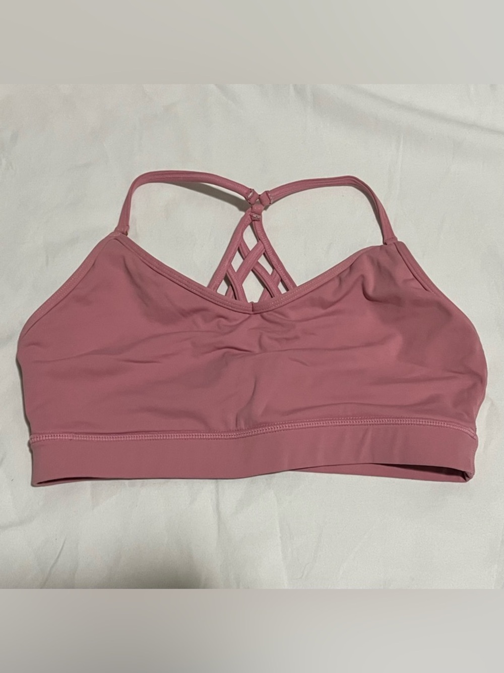 Women's Pink Strappy Sports Bra